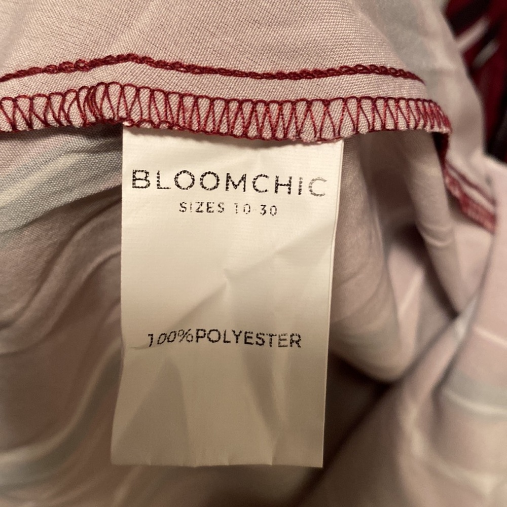 Brand New BloomChic Burgundy/Black/White Dress…size 12 - Picture 4 of 5